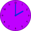 download Clock clipart image with 225 hue color