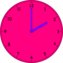 download Clock clipart image with 270 hue color