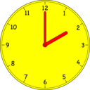 download Clock clipart image with 0 hue color