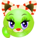 download Cat Girl Smiley Emoticon clipart image with 45 hue color