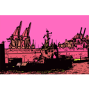 download Illustration Hamburger Hafen clipart image with 90 hue color