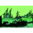 download Illustration Hamburger Hafen clipart image with 225 hue color