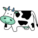 download Cow clipart image with 180 hue color