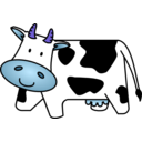 download Cow clipart image with 225 hue color