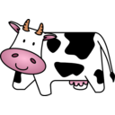 download Cow clipart image with 0 hue color