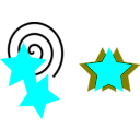 download Stars Red And Blue clipart image with 180 hue color