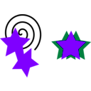 download Stars Red And Blue clipart image with 270 hue color