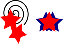 Stars Red And Blue