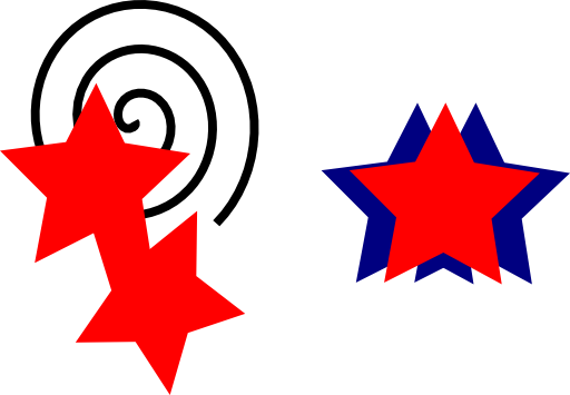 Stars Red And Blue