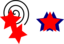 Stars Red And Blue