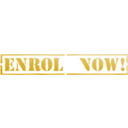 download Enroll Now Stamp clipart image with 45 hue color