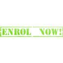 download Enroll Now Stamp clipart image with 90 hue color