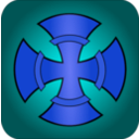 download Golden Cross 2 clipart image with 180 hue color