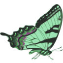 download Butterfly Papilio Turnus Side View clipart image with 90 hue color