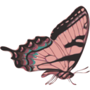 download Butterfly Papilio Turnus Side View clipart image with 315 hue color