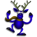 download Dancing Reindeer 3 clipart image with 45 hue color