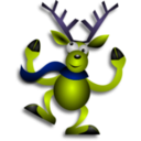 download Dancing Reindeer 3 clipart image with 225 hue color