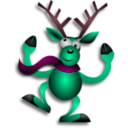 download Dancing Reindeer 3 clipart image with 315 hue color