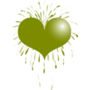 download Red Heart clipart image with 90 hue color