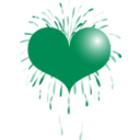 download Red Heart clipart image with 180 hue color