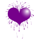 download Red Heart clipart image with 315 hue color