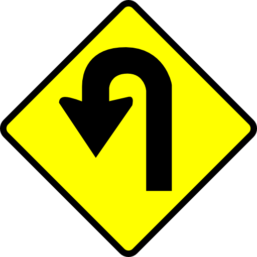 Caution U Turn