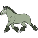 download Horse clipart image with 90 hue color