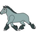 download Horse clipart image with 180 hue color