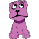 download Cartoon Dog clipart image with 270 hue color