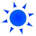 download Sun Sole clipart image with 180 hue color