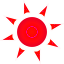download Sun Sole clipart image with 315 hue color