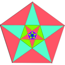 download Pentagons And Stars clipart image with 90 hue color