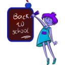 download School Days clipart image with 225 hue color