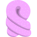 download Pretzel clipart image with 270 hue color