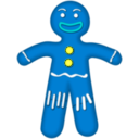 download Gingerbread Man clipart image with 180 hue color