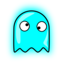 download Ghost clipart image with 180 hue color