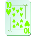 download Ornamental Deck 10 Of Hearts clipart image with 90 hue color