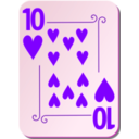download Ornamental Deck 10 Of Hearts clipart image with 270 hue color