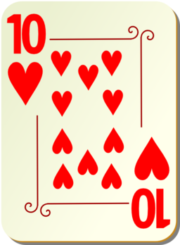 Ornamental Deck 10 Of Hearts