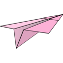 download Paper Airplane clipart image with 90 hue color