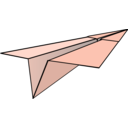 download Paper Airplane clipart image with 135 hue color
