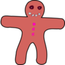 download Gingerbread Man clipart image with 315 hue color