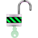 download Padlock Open clipart image with 90 hue color