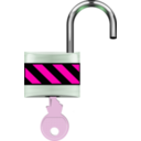 download Padlock Open clipart image with 270 hue color