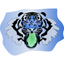 download Tigre clipart image with 180 hue color