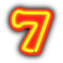 Neon Numerals 7