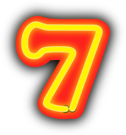 Neon Numerals 7