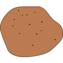 download Potato clipart image with 0 hue color