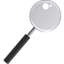 download Magnifying Glass With Transparent Glass clipart image with 45 hue color