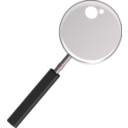download Magnifying Glass With Transparent Glass clipart image with 135 hue color